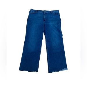 Terry & Sky Average Crop wide Leg Pants Blue Size 3X